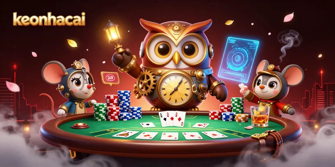 Experience keonhacai action with a vibrant 3D casino scene showcasing excitement and strategy.