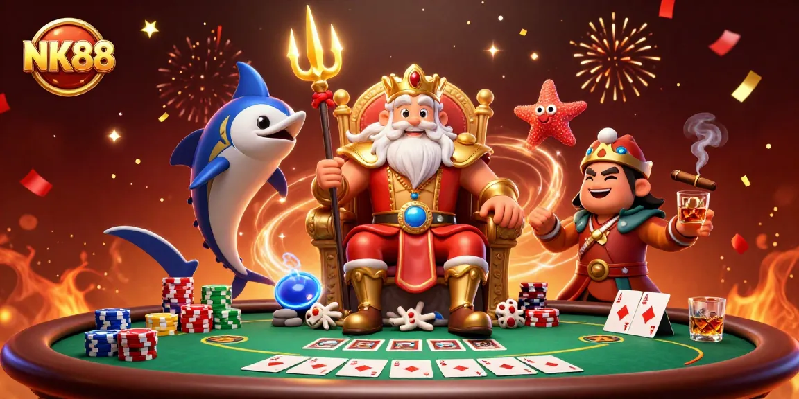 Engage with NK88's dynamic gaming experience featuring vibrant poker action.